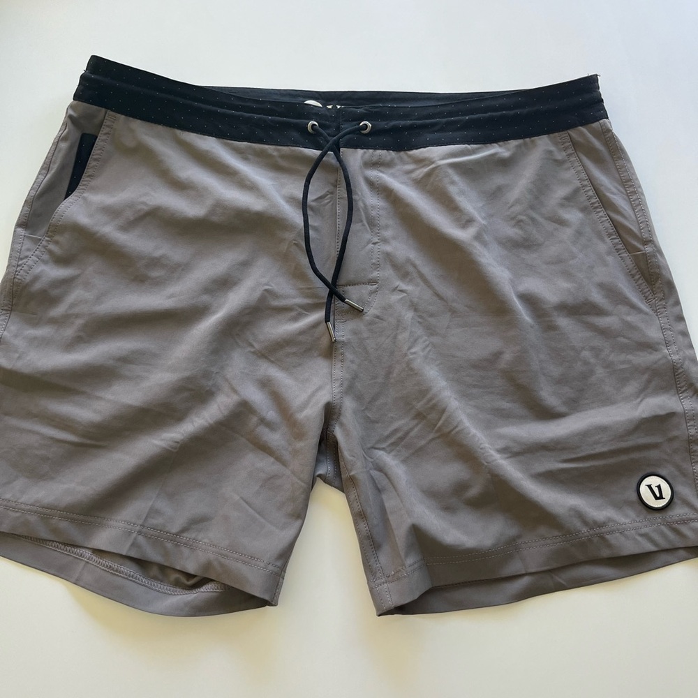Vuori Gray Shorts with Black Accents